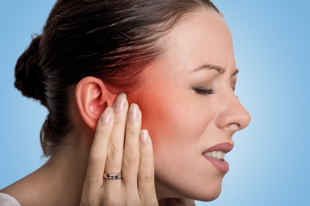 Sick Female Having Ear Pain